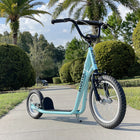 Aosom - Trottinette pour jeunes avec guidon réglable - bleu-Large plateau repose-pieds texturé antidérapant pour aider à maintenir l’équilibre 