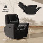 HOMCOM - Fauteuil inclinable électrique avec ports USB - noir-Base pivotante à 240° permettant des mouvements et interactions fluides et flexibles   