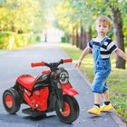 Qaba - Moto électrique pour enfants 3 roues 6V avec phare LED - noir-Comprend un phare lumineux pour les balades nocturnes 