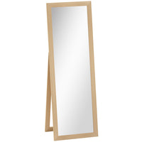 HOMCOM - Miroir pleine longueur - 20,1 po l x 57,9 po H - chêne-Miroir pleine taille pour voir l’ensemble de votre tenue 