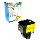 fuzion - Lexmark (80C1HY0) Cartouche De Toner Compatible - Rendement Haut - Jaune-Couleur d'encre: Jaune