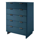 Manhattan Comfort - Granville commode haute moderne 37,8" - bleu minuit-Recommandé pour un téléviseur jusqu'à 35 pouces