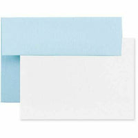 JAM Paper - Ensemble de cartes de vœux vierges, format A6, 4,75 po x 6,5 po, bleu ciel, paquet de 25-Couleur: bleu bébé