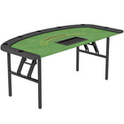 Soozier - Table de poker pliable 72 po-Table de poker demi-lune pour 8 joueurs