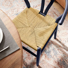 Modway - Amish 32" Chaise d’accent pour salle à manger - Bleu Minuit-Hauteur de 32"