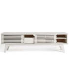 Modway - Render 59 po Meuble TV, Blanc-Construction durable en panneaux de particules