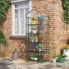 Outsunny serre mini à 5 niveaux, transparent- Étagère à 5 niveaux avec design à boucles fixes  
