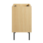 Modway - Chaucer 24" Armoire de toilette de salle de bain (lavabo non inclus) - Chêne-Portes en rotin tissé