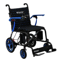 Journey - Air Elite Fauteuil électrique pliant léger - bleu-Conception de fauteuil motorisé pliable ultra-léger offrant une mobilité quotidienne portable