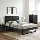 Modway - Alana Bois Plate-lit complet avec cadre angulaire, Noir-Assemblée requise