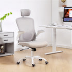 HOMCOM - Chaise de bureau ergonomique avec soutien lombaire 4d - gris-Hauteur d’assise réglable et fonction d’inclinaison pour un confort optimal 