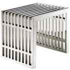 Modway - Gridiron Bancs Ensemble de 3 - Argent-Bancs longs : Établi ou table moderne parfait