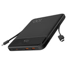 Kopplen - Batterie externe 20000 mAh 100 W PD avec câbles intégrés – Noire-Power Delivery 100 W : Recharge rapidement les ordinateurs portables et les appareils à forte puissance, vous assurant d’être toujours prêt et alimenté