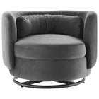 Modway - Relish Performance Velvet Chaise pivotante - Gris noir-Rembourrage en mousse dense