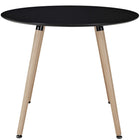 Modway - Track Manche Table à manger, Noir-Table ronde à manger