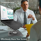 Uncaged Ergonomics - Ensemble de support de bureau réglable et pivotant pour ordinateur portable RISE - Argent - paquet de 4-La conception pivotante refroidit votre appareil pendant son utilisation.
