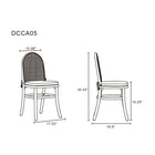 Manhattan Comfort - Lot de 2 chaises de salle à manger Paragon 44,5 cm style industriel chic, rembourrées - noir et gris-Cadre en frêne massif américain avec des textures de grain naturelles