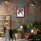 Leon Draisaitl Edmonton Oilers - Toile encadree - 22" x 31"-Sous licence officielle de la LNH et de l'AJLNH