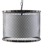 Modway - Fortune Lustre - Argenterie ancienne-Abat-teint de tambour en tissu