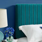 Modway - Keira Performance Velvet Tête de lit complète / Queen, Sarcelle-Tissu résistant aux taches durable