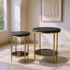 Zuo - Koper Table basse - Noir - Ensemble de 2-Capacité de poids maximale: 350