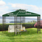 Outsunny - Toit de rechange pour auvent de gazebo carré à 2 niveaux 10 pi L x 10 pi l, vert-Conception de toit à deux niveaux pour assurer la ventilation