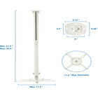 Mount-It! - Support de plafond universel pour projecteur - Réglage de la hauteur de 21,5 à 35,4 pouces-Garantie limitée à vie du fabricant
