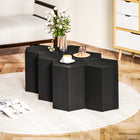 HOMCOM - Table d’appoint finition béton - noir-Couleur : Grain de bois noir 
