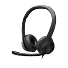 Casque d’écoute USB H390 de Logitech-Serre-tête rembourré réglable et oreillettes moelleuses.