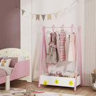 Qaba - Portant à vêtements pour enfants, portant à déguisements avec rangement, cintres - vert-Fabriqué en panneau de grade P2 et en bois de pin stable pour plus de sécurité  
