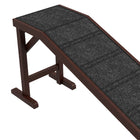 PawHut - Rampe pour animaux, marches de lit pour chien avec tapis antidérapant, 74 po L x 16 po l x 25 po H - brun-Surface en polyester offrant un grand confort 