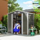 Outsunny - Remise de rangement extérieure 7 pi x 4 pi-Les évents assurent la circulation de l'air, réduisant la condensation à l'intérieur  

