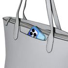 Nicci - Grand sac fourre-tout avec poche fendue - Gris-Poche intérieure zippée et poche pour téléphone portable