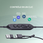 Casque UC double Yealink UH44 - Casque pour téléphone et ordinateur - Certifié UC - Noir-Nombre de microphones : 2