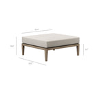 Modway - Northlake Terrasse extérieure Teck Ottoman, Caillou-Base de siège à lattes