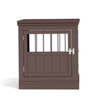 PawHut - Cage pour chien 31 po, meuble table d’appoint avec trois portes pour petits chiens-Couleur : Café 