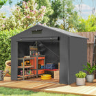 Outsunny abri portable 8 pi x 6 pi-La bâche épaisse en PE offre une imperméabilité et une protection solaire UV30+  
