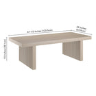 Hudson&Canal - Table basse rectangulaire Soren (122 cm de largeur) - Blanc aulne-9