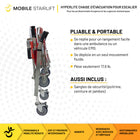 Mobile StairLift - HyperLite - Chaise d’escalier légère - aluminium portable pour évacuation et transport médical - capacité 350 lb-Fabriqué en aluminium durable, résistant à la corrosion, pour une utilisation à long terme