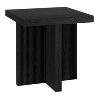 Hudson&Canal - Table d'appoint carrée Boden de 56 cm de largeur, , grain noir-Un design scandinave contemporain pour votre salon, votre bureau et plus encore