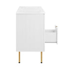 Modway - Chaucer 48" Meuble de salle de bain à double lavabo - Blanc blanc-Assemblée requise