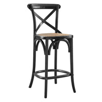 Modway - Gear Tabouret de comptoir - Noir-Tabouret de comptoir de ferme moderne