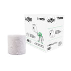 Globe Commercial - Papier hygiénique standard TT100 - 1 épaisseur - Blanc - 1 000 feuilles/paquet - Paquet de 48-Diamètre du noyau de 1,64 po et diamètre du rouleau de 4,25 po