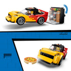 LEGO - My City La pizzeria et ses véhicules de livraison-Excellente idée-cadeau pour les enfants aimant jouer au restaurant, les voitures de course et les véhicules
