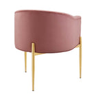 Modway - Savour Touffe Performance Velvet Chaise d’accent - Rose poussiéreuse-Assemblée requise