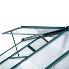Outsunny - Serre de 6 pi x 10 pi pour extérieur avec gouttière et fenêtre de toit-Une porte coulissante facilite l'accès aux plantes et permet d'entrer avec du matériel  

