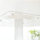 HOMCOM - Table à manger ronde avec patin antidérapant pour salon - blanc-Assemblage requis 