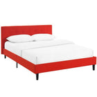 Modway - Linnea Lit plein, Atomic Red-Base en contreplaqué polyester rembourré