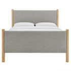 Modway - Maven Taille reine Tissu tapis Lit de plateforme, Chêne de blé-Support en lattes de bois