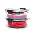Rubbermaid - Contenants de conservation alimentaires ronds anti-fuite Brilliance - 510 ml - Paquet de 2-Résistant aux taches : le plastique StainShield 360° cristallin résiste aux taches pour maintenir l’apparence neuve de vos récipients